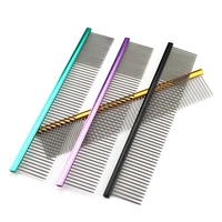 light aluminum pet comb 6 colors optional professional dog grooming comb puppy cleaning hair trimmer brush pet accessories