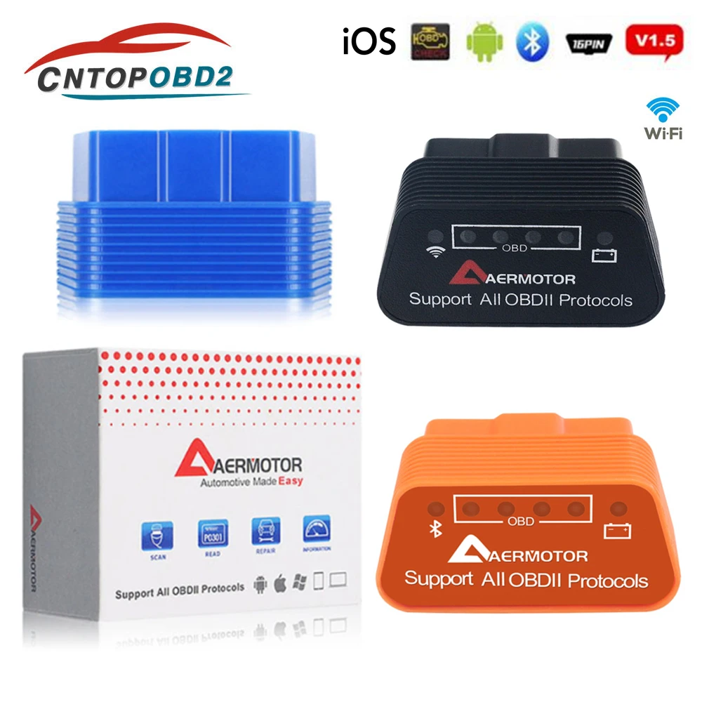 Супер Мини ELM327 V1.5 Bluetooth/WiFi OBD2 ELM 327 1,5 автомобильный диагностический инструмент Поддержка всех протоколов OBDII для Android/Ios/Torque