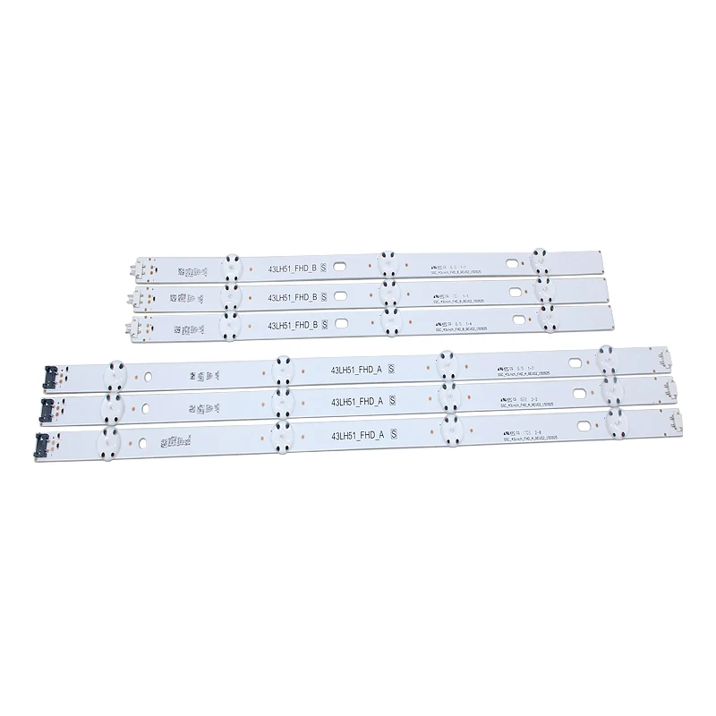 Новый комплект из 6 светодиодный ных лент для подсветки LG 43LH5700 43LH51_FHD_A 43LH51_FHD_B