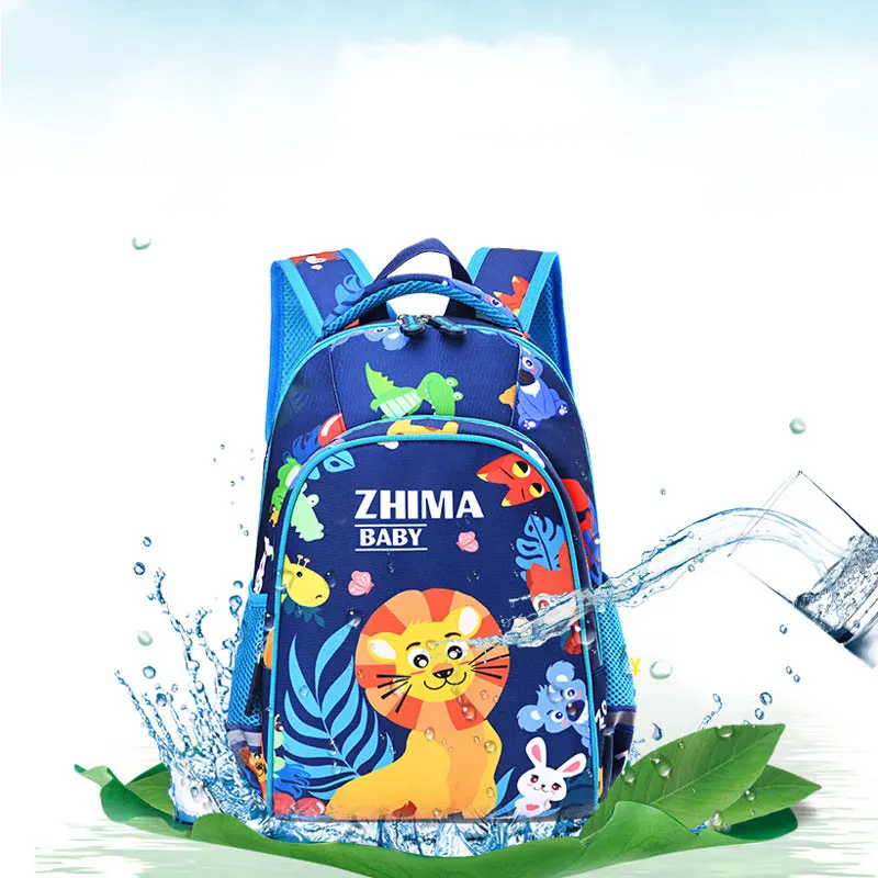 High Quality Kids School Bags Orthopedic Backpack Children Animal Zoo Printed Lighten Burden Bookbags Mochila Infantil Escolares