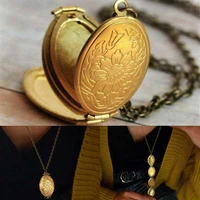 creative can open and close necklace memorial gift oval jewelry expanding 4 photo locket family pendant