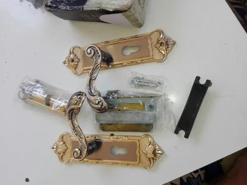 Европейский стиль ретро дверная ручка замок алюминиевый сплав винтажный Интерьер замок для спальни Противоугонная домашняя комната Безопасность Дверные замки