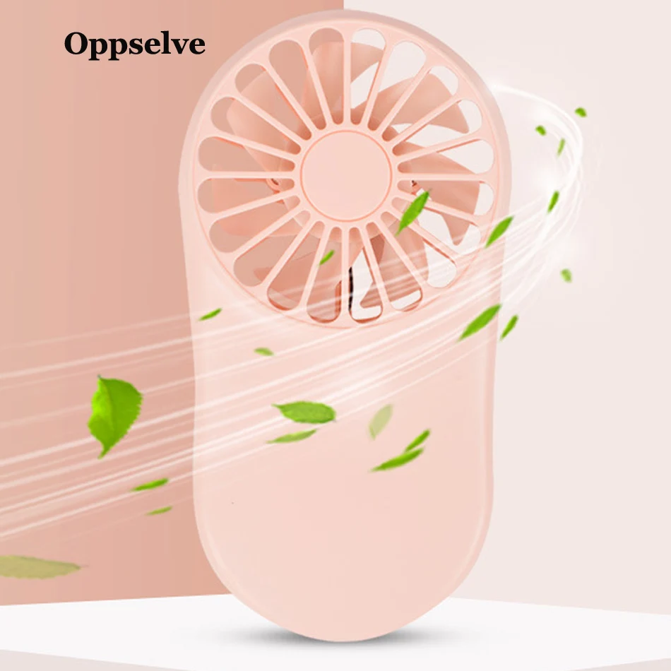 

Oppselve Pattern Pocket Fans USB Charge Handhold Mini Fan For Office Outdoor Rechargeable Portable Cute Air Cooler Ventilador