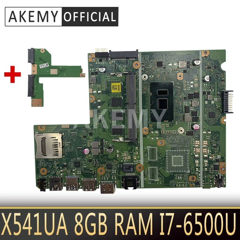 

Akemy New! For Asus X541UA X541UAK X541UVK X541UJ X541UV X541U F541U R541U motherboard laptop motherboard W/ 8GB RAM I7-6500U
