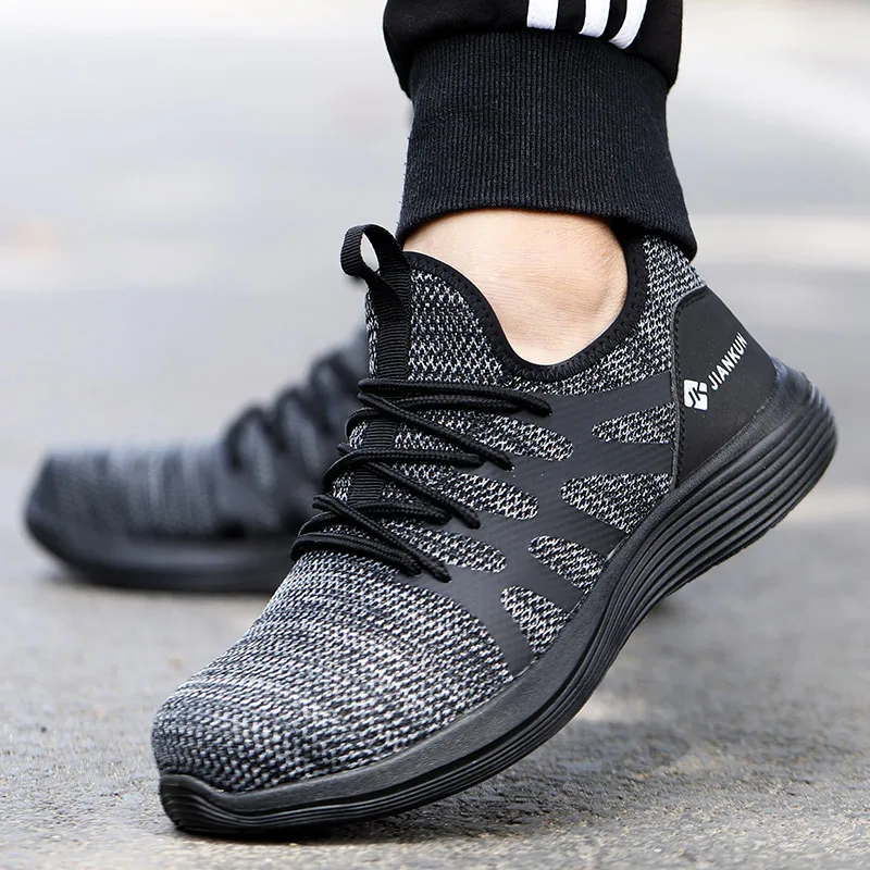 Мужская и Женская рабочая обувь со стальным носком повседневные дышащие