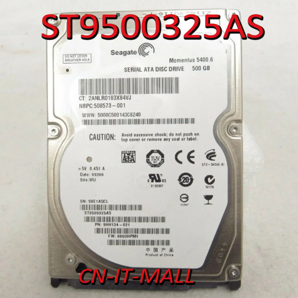 

2.5 Momentus 5400.6 ST9500325AS 500GB 5400 RPM 8MB Cache 2.5" SATA 3.0Gb/s Internal Notebook Hard Drive