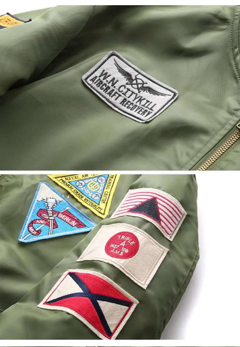 Модная мужская куртка пилота с нашивкой 4XL в военном стиле пилот бомбер chaquetas hombre