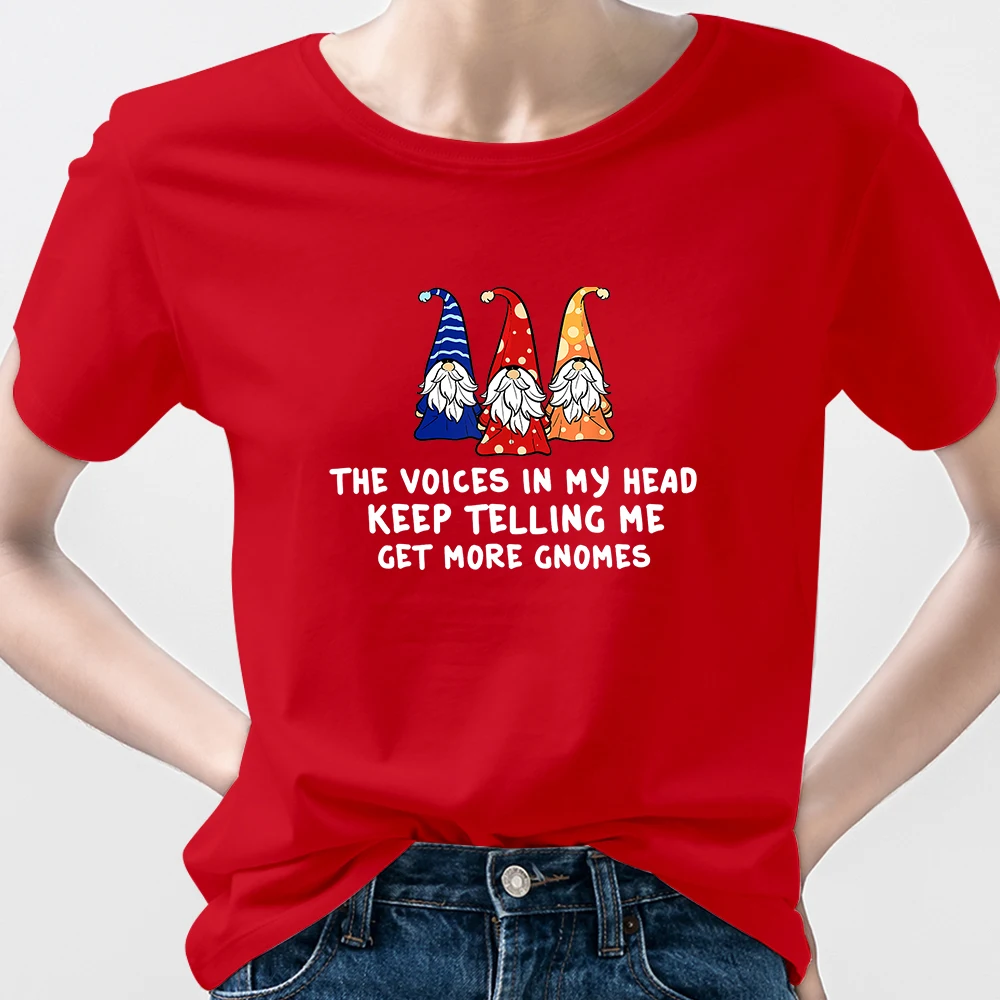 

Christmas Gnome Holiday Ulzzang Fashion Tshirt Red Fashion Brazil Free Shipping Graphic Tee Harajuku Gothic Clothes Woman Urban