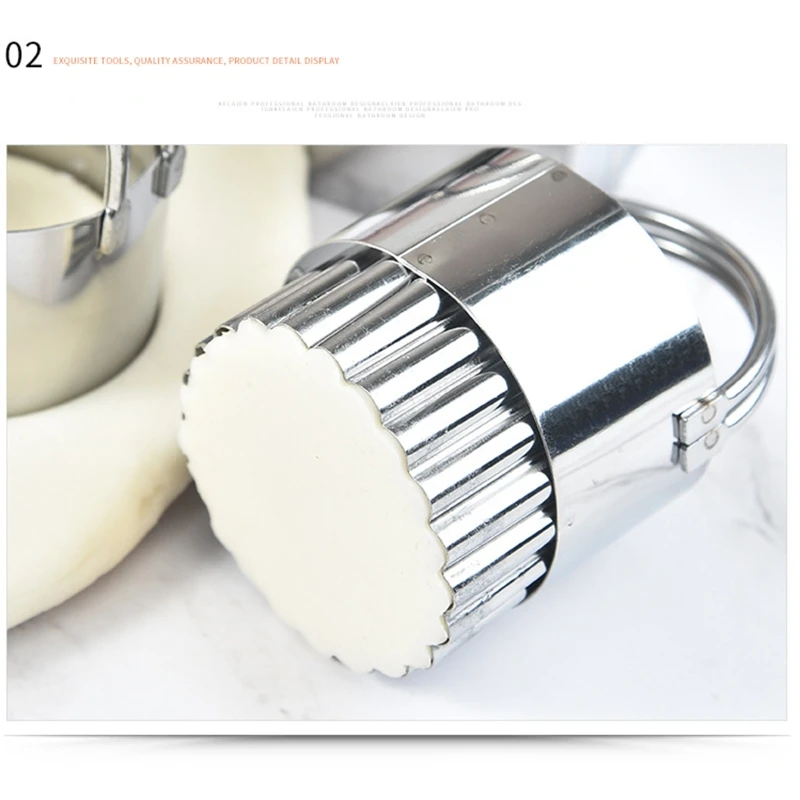 

3 Sets Stainless Steel Kitchen DIY Sugar Biscuit Bread Chocolate Mold Cookie Cutter with Handle Decorating Baking Tools