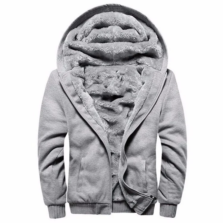 Grey Hoodies W11 Зимние флисовые толстовки, мужские камуфляжные пальто с капюшоном на молнии, фирменный мужской спортивный костюм, толстовка, куртка-бомбер, теплая толстовка с капюшоном, размеры США/Евро - Цвет: Grey Hoodies W11