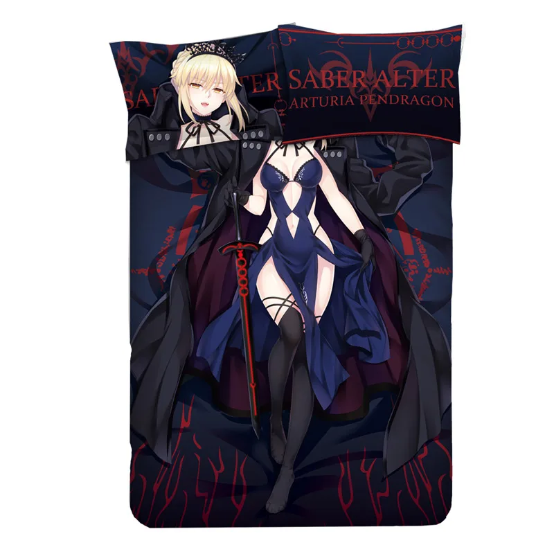 Комплект постельного белья с рисунком аниме Fate/Grand Order/Zero Christmas Saber из 4 предметов