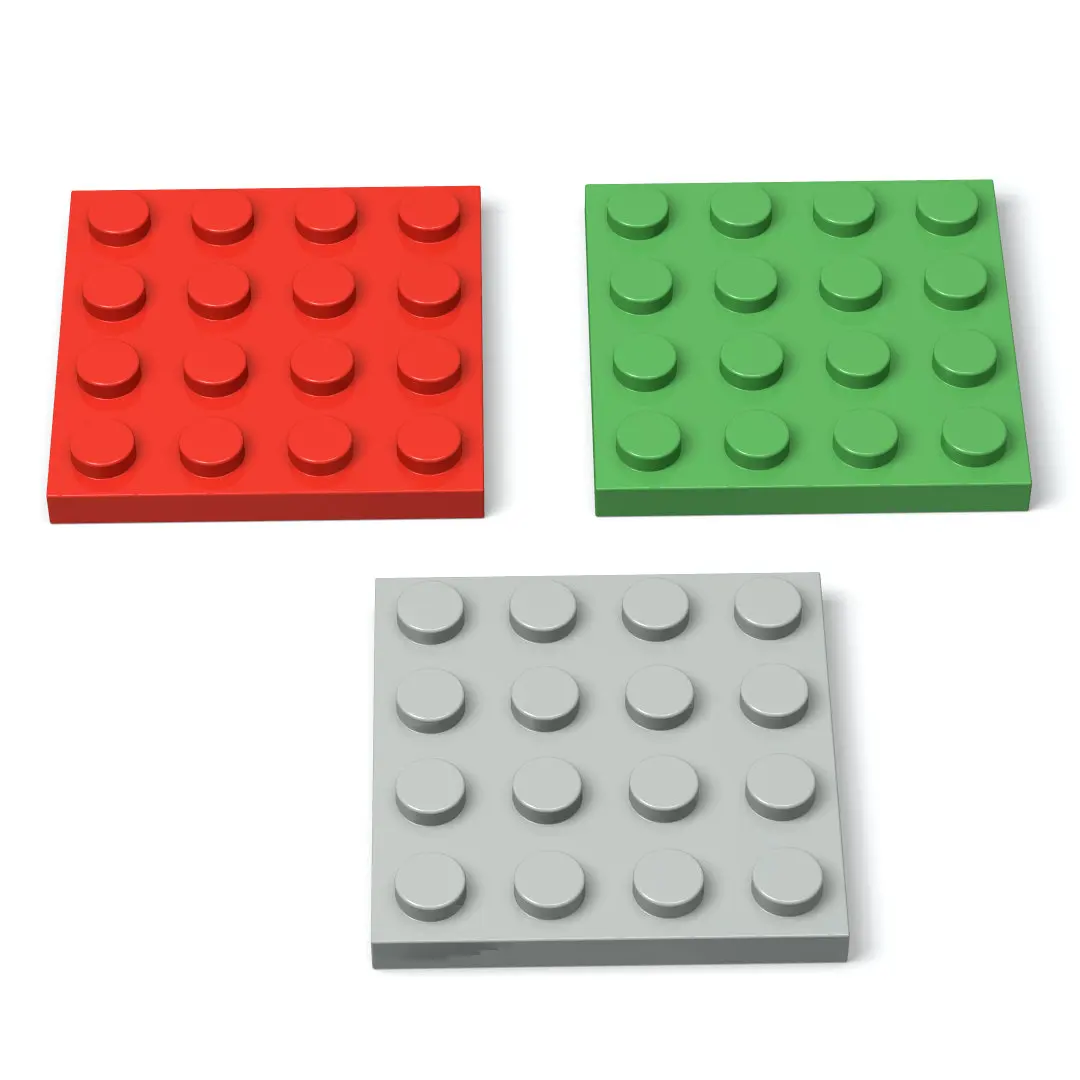 

Moc Bricks Parts Plate 4x4 Building Block moc Compatible Brands Creativity Education Assembles Toy for Children Gift 3031 42pcs