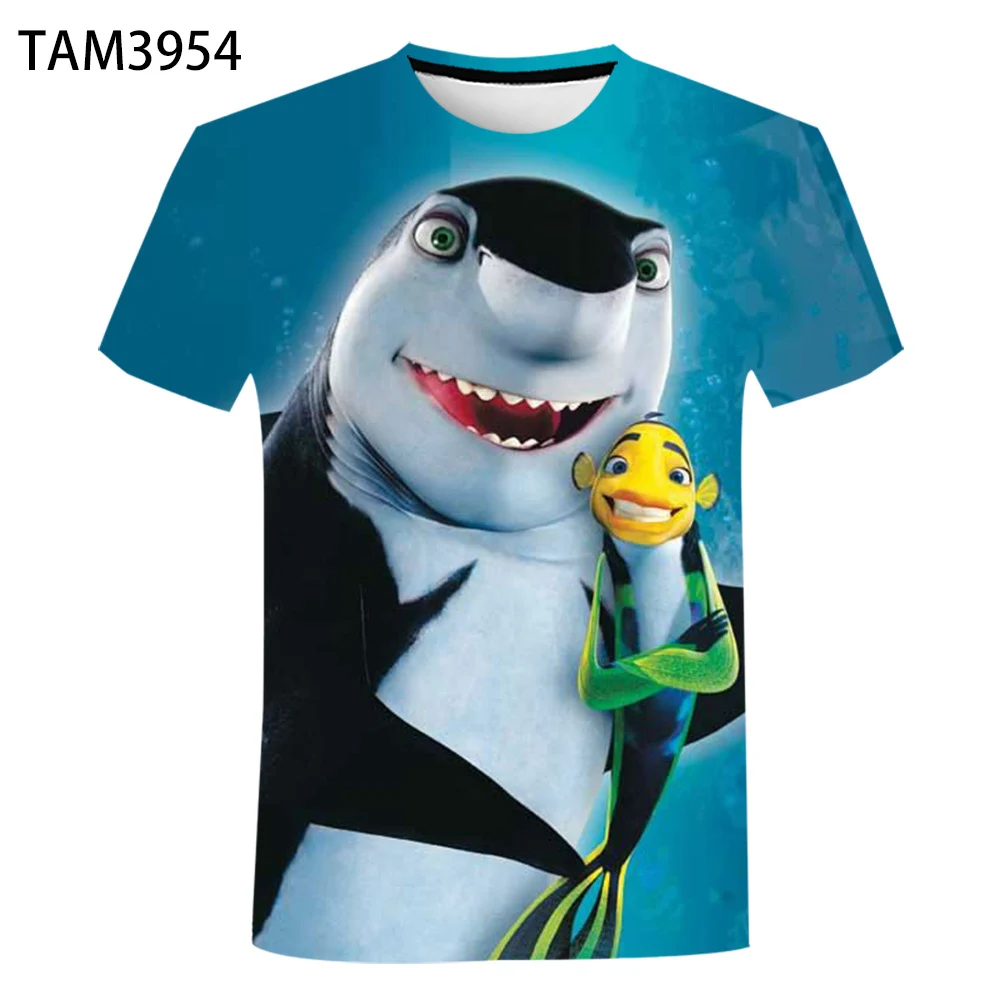 2021 летнее морское дно акулы для мальчиков и девочек милая красивая футболка