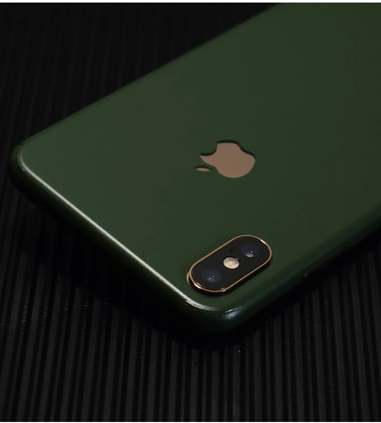 Для iPhone 7P 8Plus XR xs max до 11 темно-зеленая задняя наклейка против отпечатков пальцев матовая устойчивая к царапинам пленка
