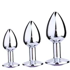 Анальная пробка из нержавеющей стали с кристаллами и бриллиантами, ювелирные изделия, гладкая Анальная пробка, Анальный бисер, анальный фаллоимитатор, секс-игрушки для мужчинженщин