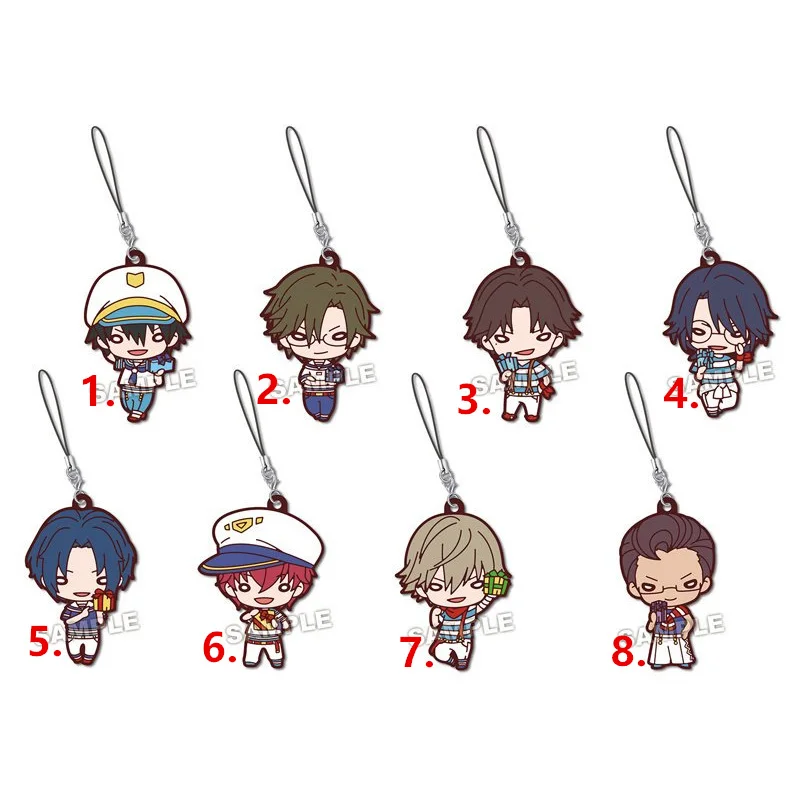 Резиновый брелок для ключей с риомой Echizen Tezuka Kunimitsu Atobe Keigo Oshitari Yuushi Seiichi