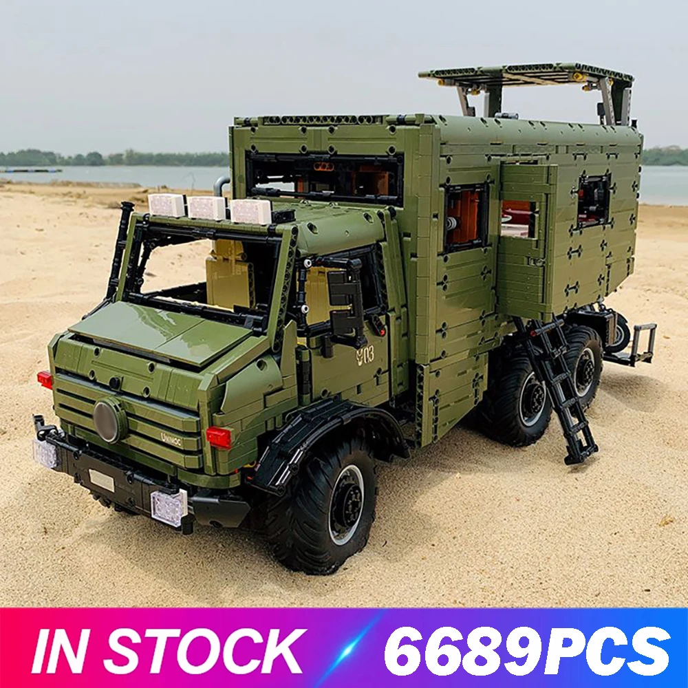 

Модель технического автомобиля J907, модель MOC Motorzied Nomadism RV DHL, набор строительных блоков, игрушки, рождественские подарки для детей, автодом, г...