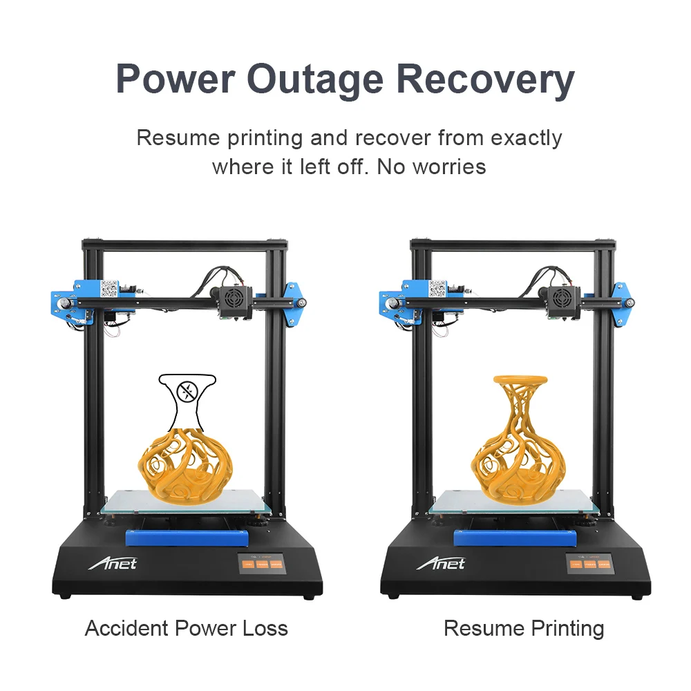 Anet ET5X 3D-принтеры Наборы 300*300*400 мм широкоформатной печати Размеры Reprap Prusa i3 Impressora