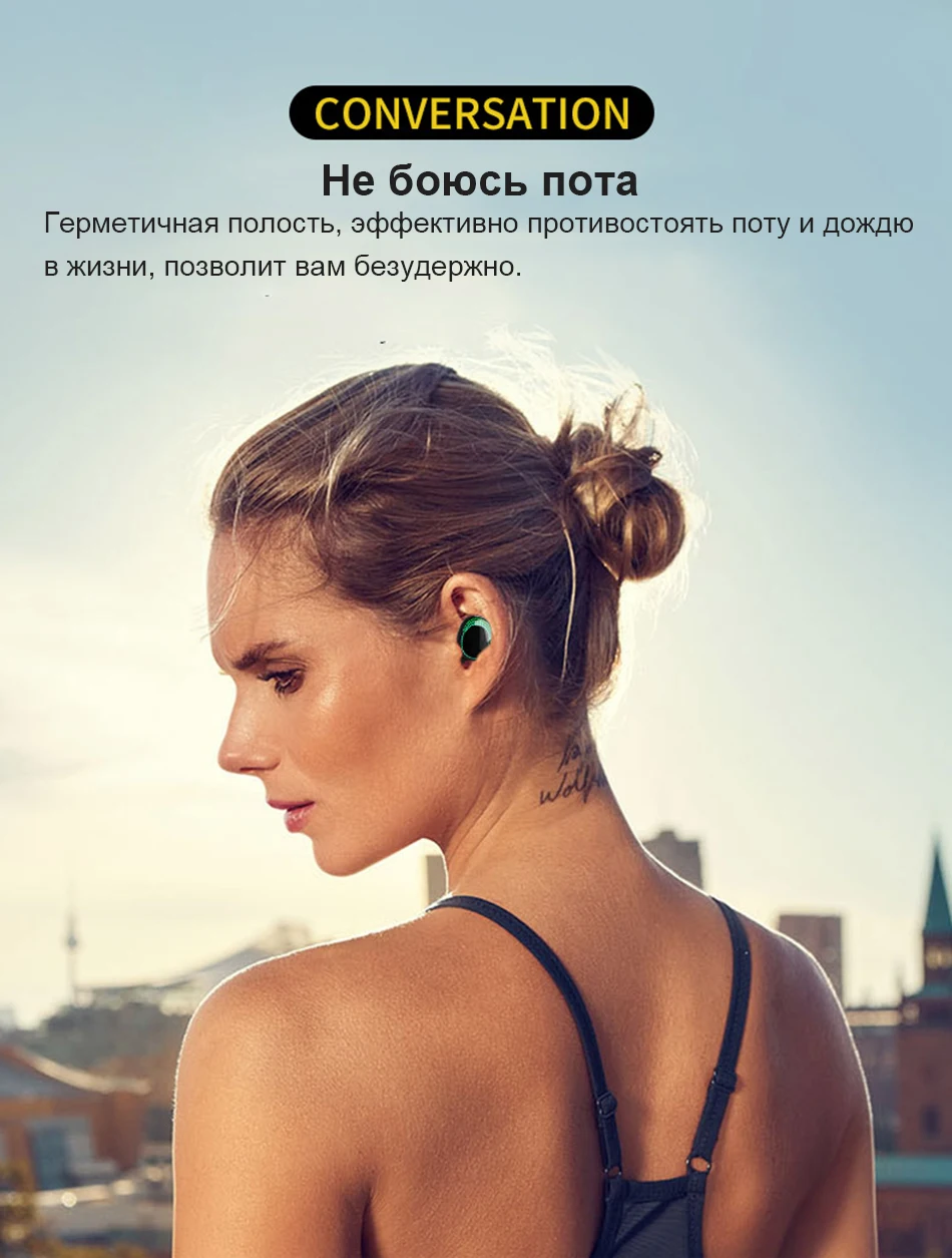TEBAURRY TWS, беспроводные наушники Bluetooth 5,0, наушники 6D, стерео басовые наушники, мини Беспроводные наушники с емкостью 2200 мАч