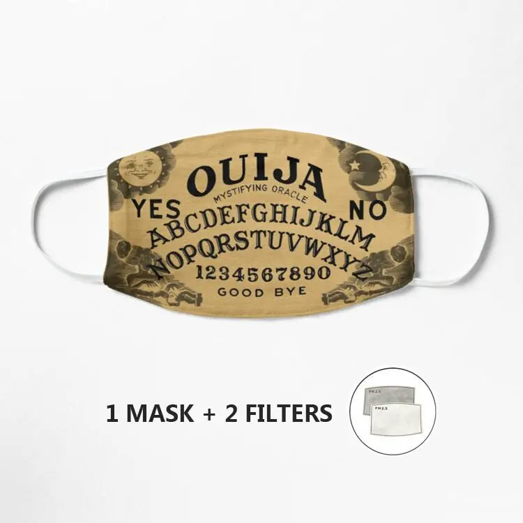 

Маска Ouija в стиле Харадзюку для мальчиков/девочек с фильтром Pm2.5 Пылезащитная маска плакат для женщин/мужчин