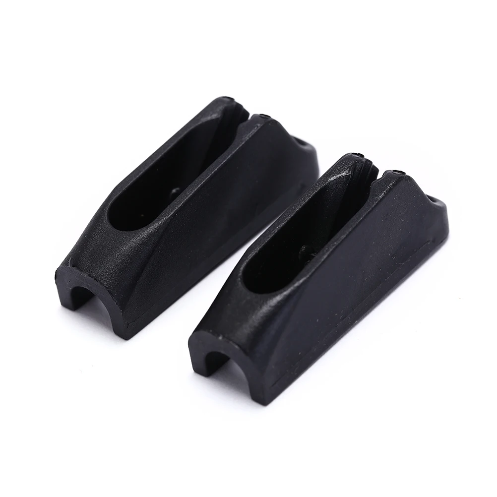 

2PC Outdoor Black Nylon Self-lock Rope Cord Tensioner Runner Safety Canoeing Kayak Surfing Boat Accessories