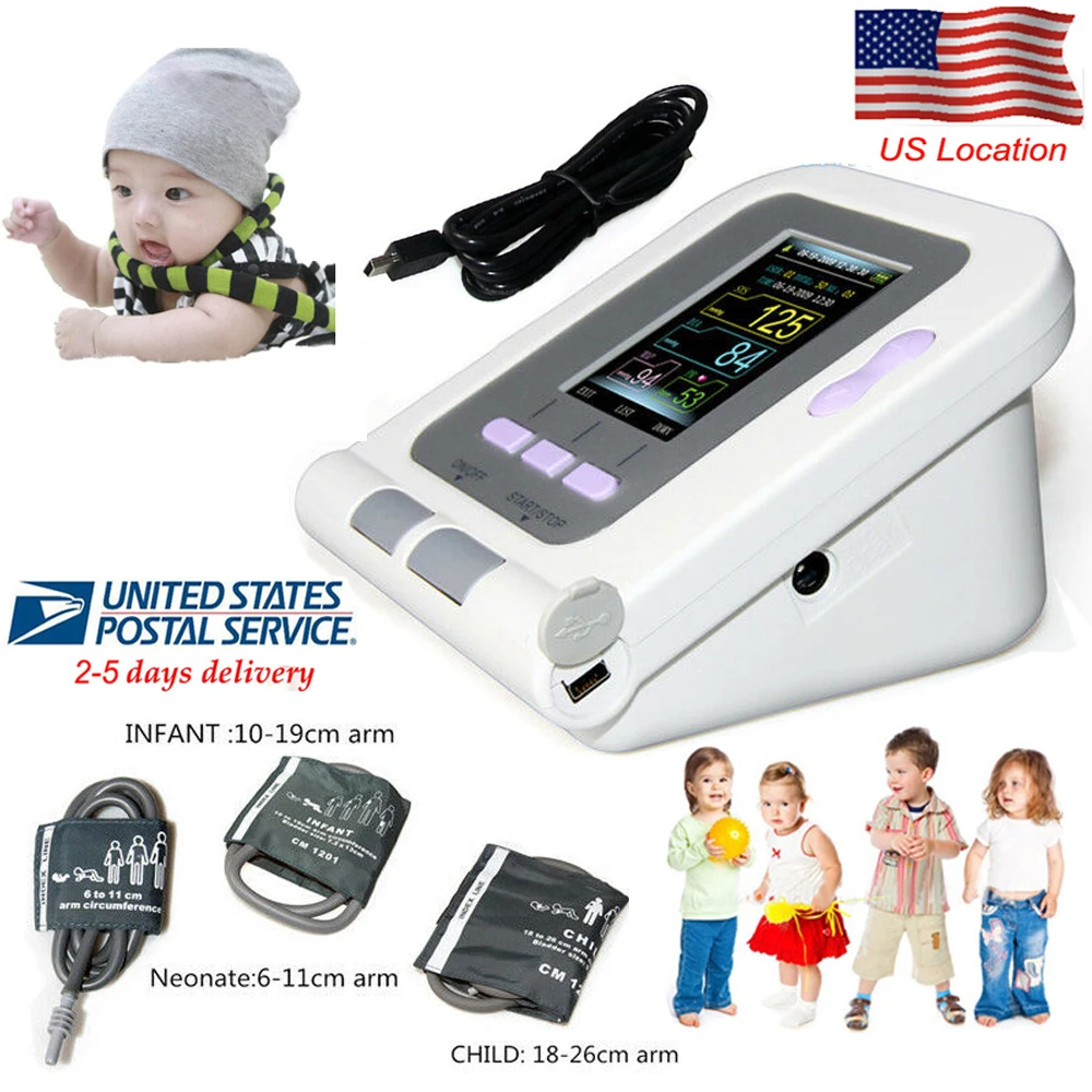 CONTEC08A Digital Blood Pressure Monitor USB Portable Automatic Sphgmomanometer Upper Arm BP  Machine+Adult NIBP Cuff