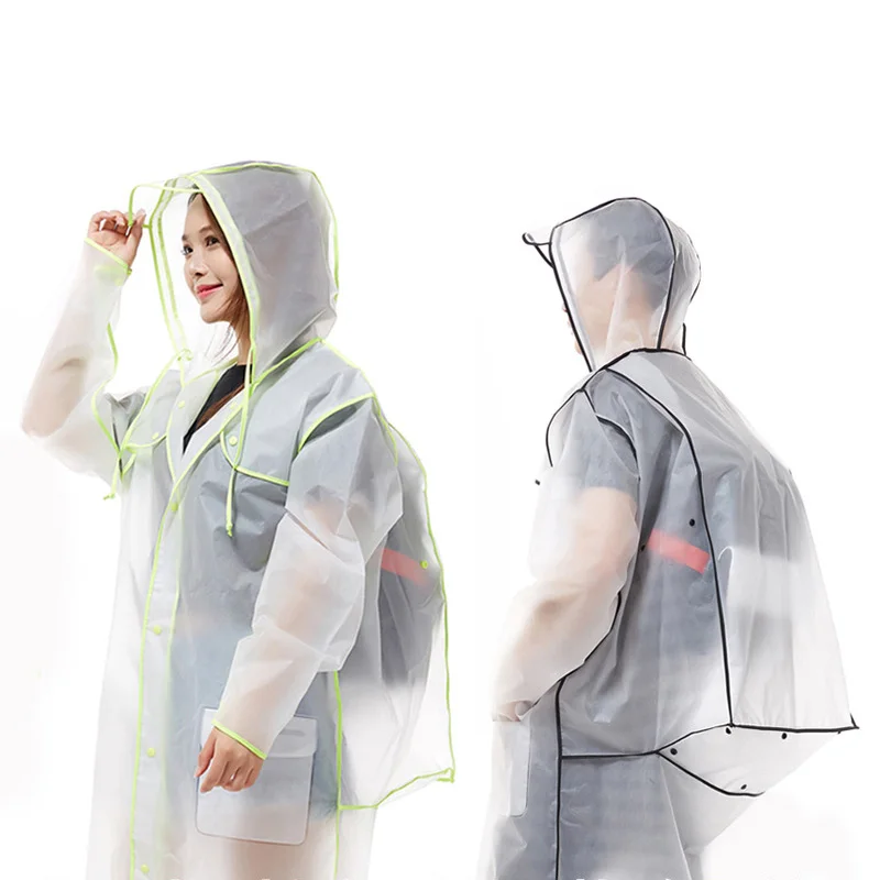 

Transparent Long Oversize Raincoat Rain Coats Backpack Covers Women Men's Waterproof Motorcycle Moto Trench Coat Big Size Cloak