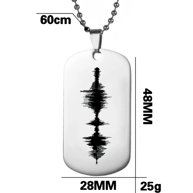 Лидер продаж ювелирное изделие бирка из нержавеющей стали электрокардиограмма