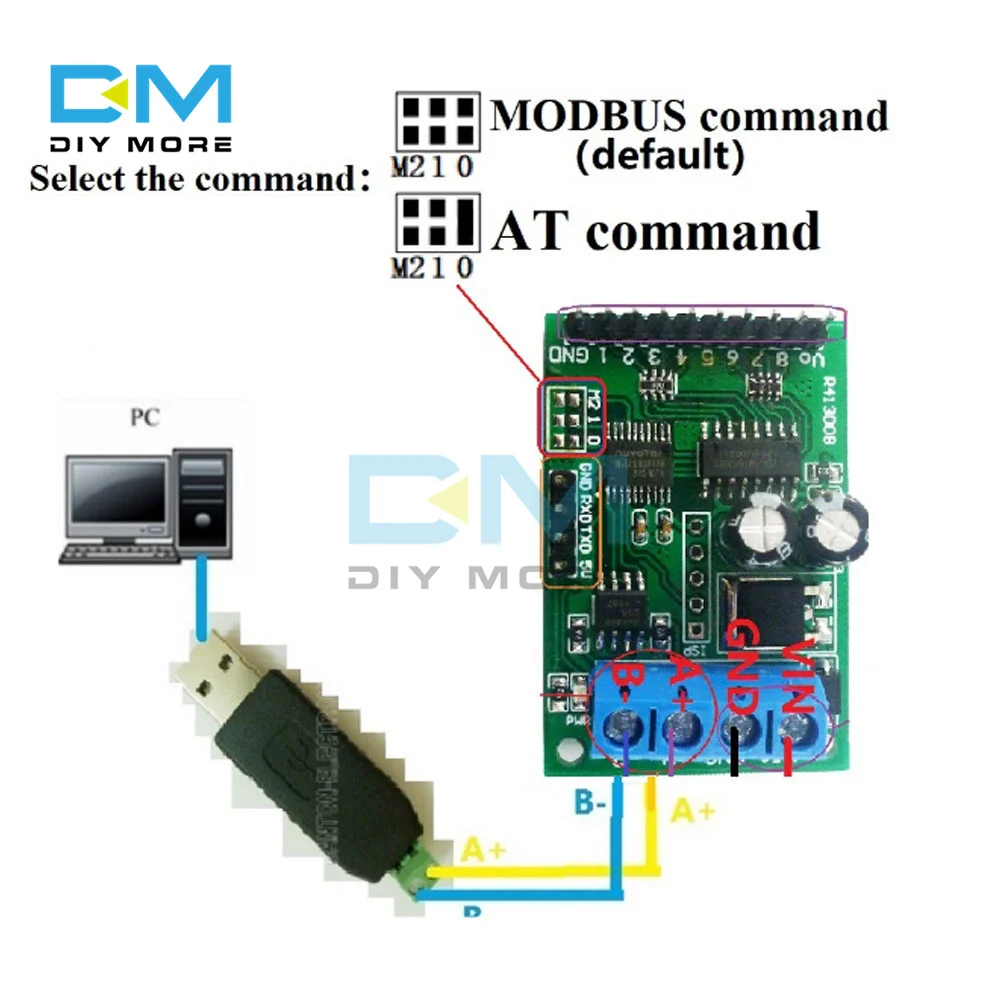 8-канальный модуль управления RS485 RS232 (TTL) Modbus RTU многофункциональный релейный
