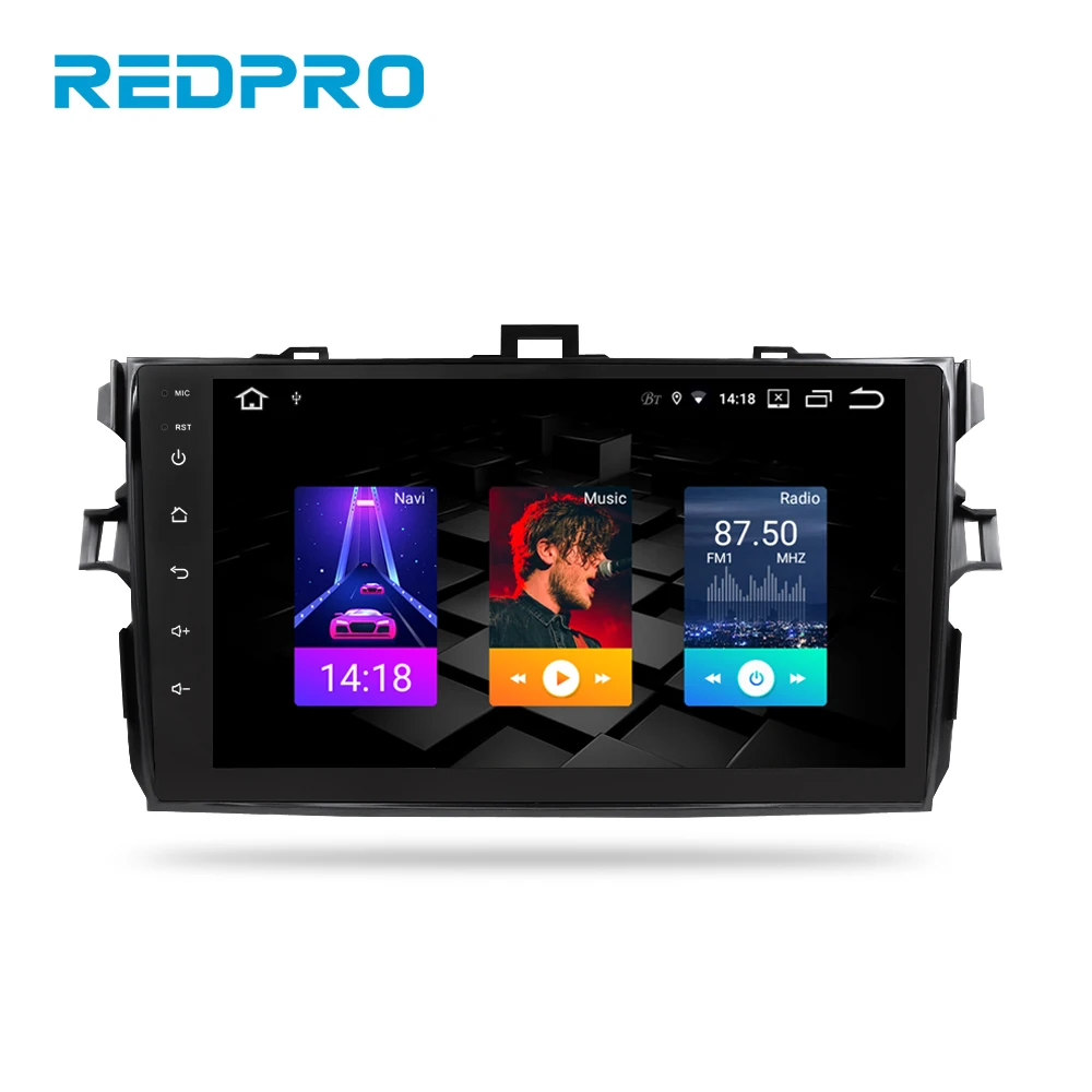 Android 9 0 Автомобильный DVD Радио мультимедийный плеер для Toyota Corolla 2007 + E120 BYD F3 аудио GPS