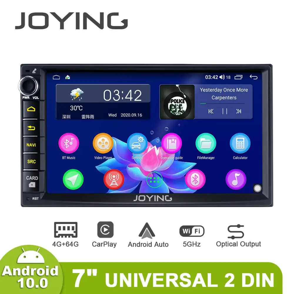 

Автомагнитола 2 din, 7 дюймов, 4 + 64 ГБ, 8 ядер, поддержка 4G/Carplay/Android