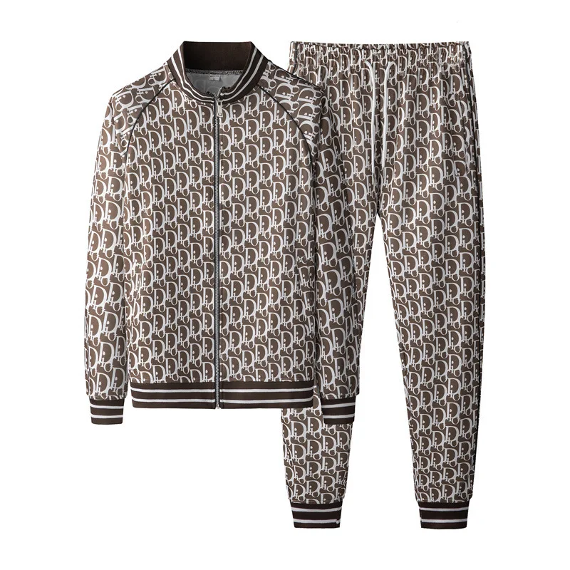 

Men's Suit Autumn Sweater Suit Men's 3D Printing Men's Zipper Jacket and Pants