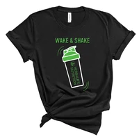 wake shake herbalife nutrition shirt funny graphic letter t shirt women casual tops workout tees plus size harajuku shirts