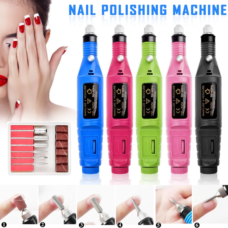 2019 Manicure Machine Electric Nail Drill Bit Set Mill Cutter Mini Art Sanding File | Красота и здоровье