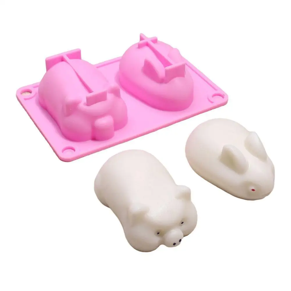 

2020 New 3D DIY Baking Tools Non-stick Silicone Cake Mold Rabbit Pig Shaped Chocolate Mold For Pastry Pudding Jelly Baking Tools