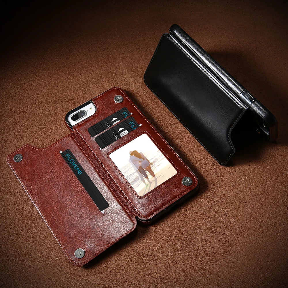 Кожаный чехол KISSCASE для Samsung A50 с отделениями карт S10 Plus S8 9 7 Note 10 A40 A70 | Мобильные