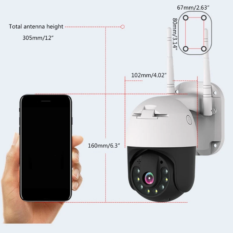 

R58B Outdoor WIFI PTZ IP Camera 4X Digital Zoom IP Camera Outdoor Security Waterproof CCTV Camera