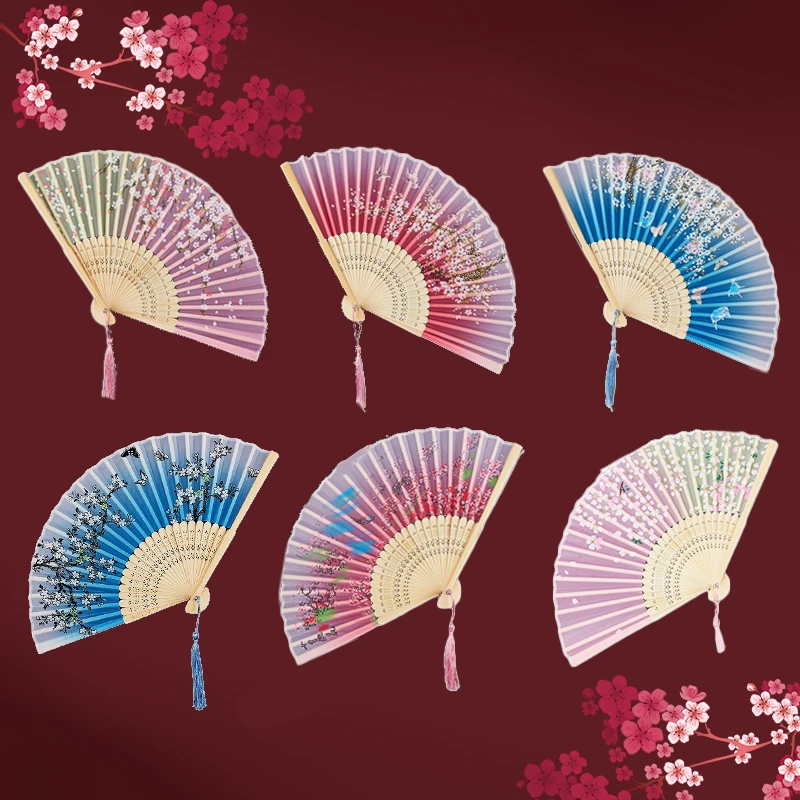 

Chinese Folding FanArt Craft Gift Home Decoration Party Dance Hand Fan Gift Folding Dance Fan