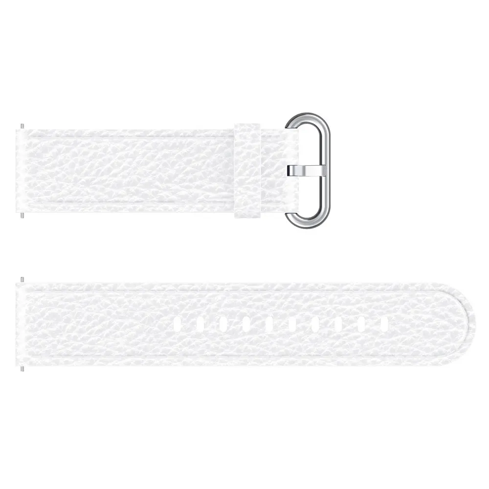White Classic Luxury Leather Straps Watchband Wristband For Samsung Gear S3/For Huawei Watch GT 46mm/Amazfit GTR 47mm Smart Wriststrap - Цвет ремешка: White