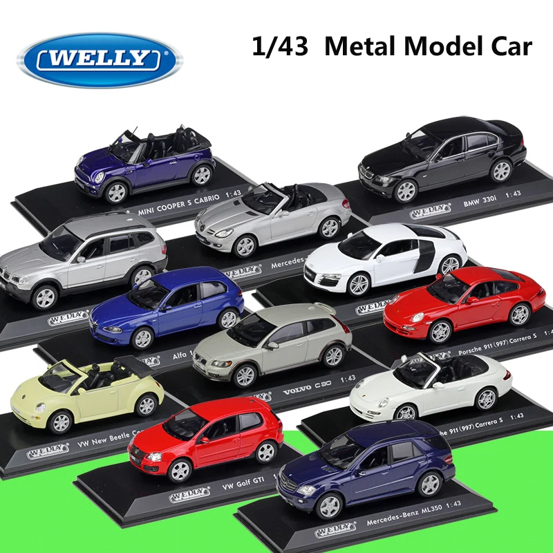 WELLY литая 1:43 металлическая модель автомобиля Volvo/ALFA/Porsch/Audi/Benz сплав спортивный
