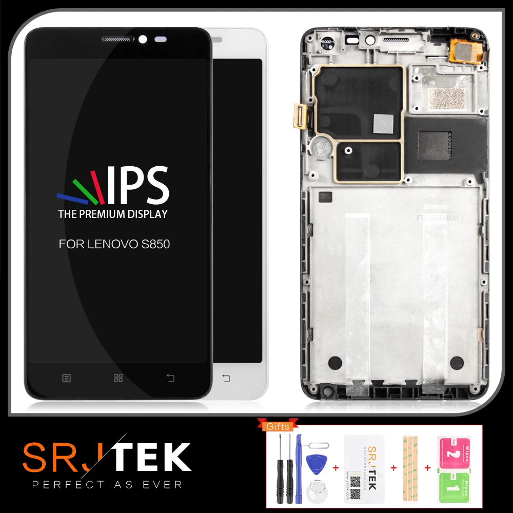 SRJTEK для Lenovo S850 ЖК дисплей сенсорный экран матрица дигитайзер Сенсорное стекло с