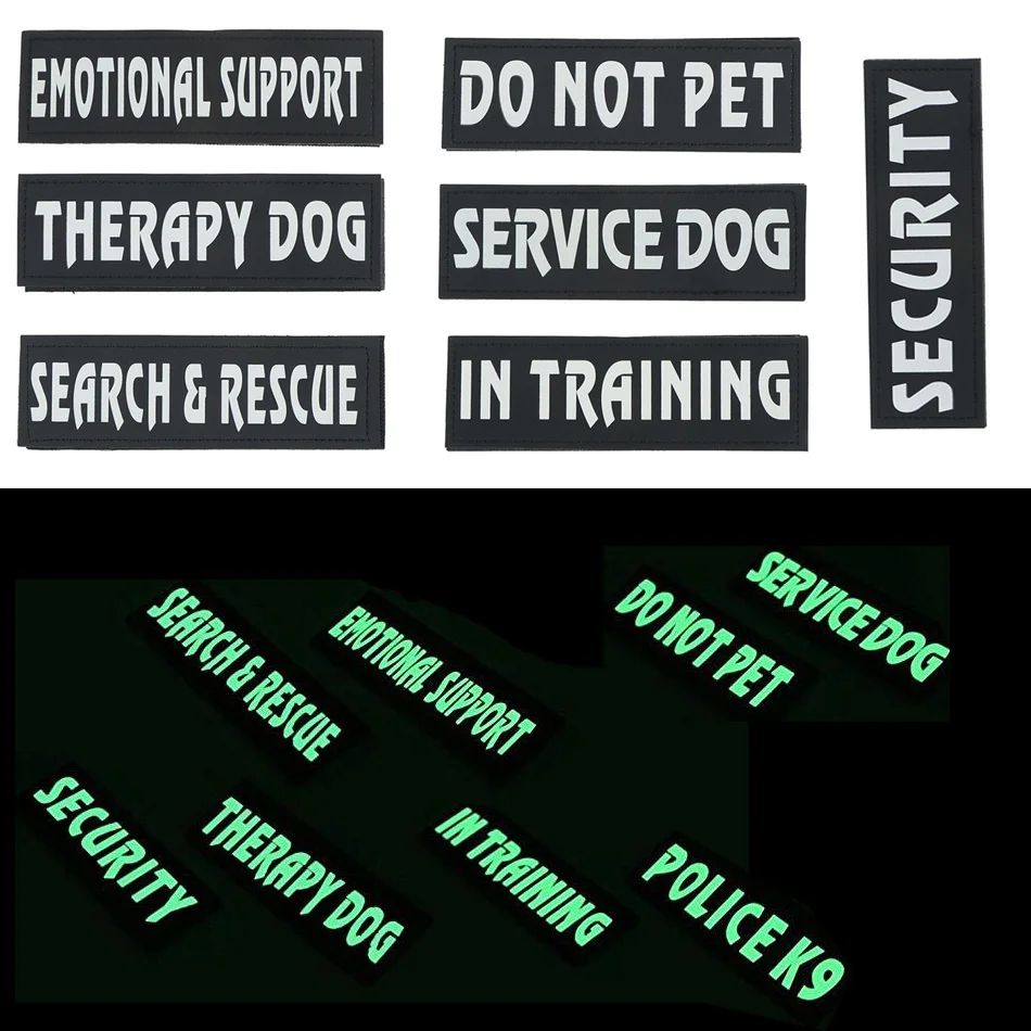 

EMOTIONAL SUPPORT DO NOT PET BADGE Patches for DOG PET Harness Vest Pet Service Dog In Training SECURITY PATCH Therapy Dog
