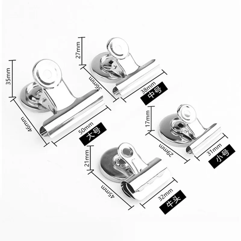 

3 Sizes Metal Round Fridge Magnetic Stickers Clips Fridge Wall Memo Note Message Magnet Clamp Holder Whiteboard Magnet Tools