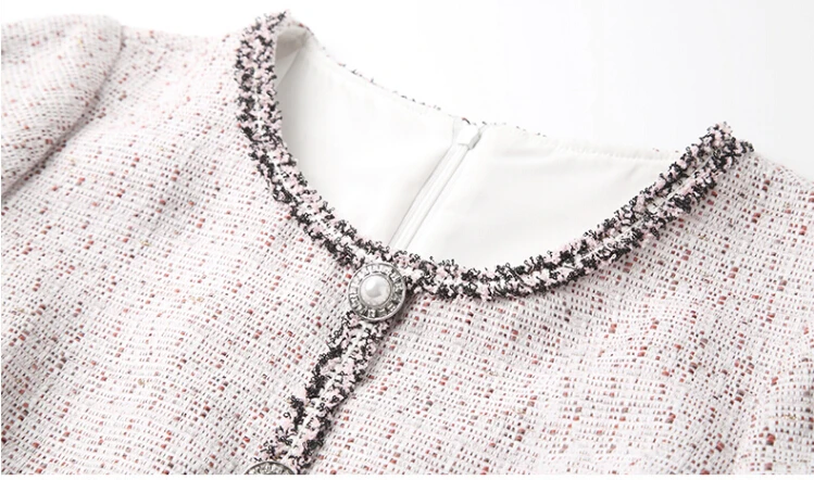 Mozuleva 2019 новое осеннее и зимнее твидовое Платье женское винтажное шерстяное