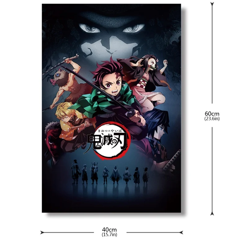 

Anime Demon Slayer: Kimetsu no Yaiba Kamado Tanjirou Kamado Nezuko Wall Scroll Poster Wall Hanging Poster Home Study Decor