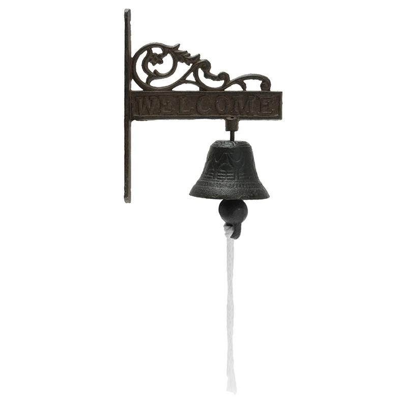 Винтажный коричневый металлический дверной звонок в скандинавском стиле