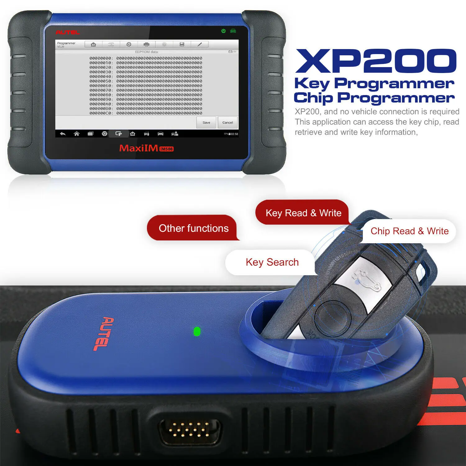 AUTEL MAXIIM IM508 программируемый ключ ECU IMMO OBD2 автоматический инструмент для