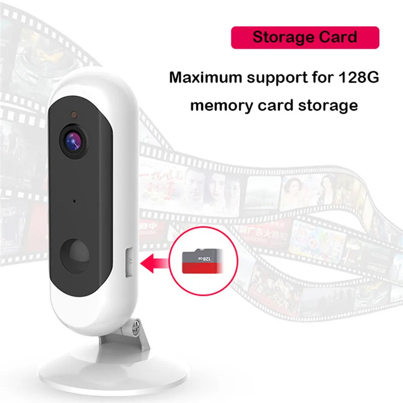 CARPRIE перезаряжаемая камера популярная версия 720P HD беспроводная WiFi инфракрасная смарт-камера ночного видения IP Угол обзора 120 IP домашняя камера