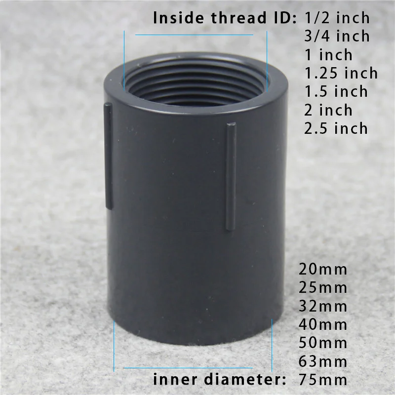 Женские резьбовые трубные соединения высокого качества НПВХ прямой штекер