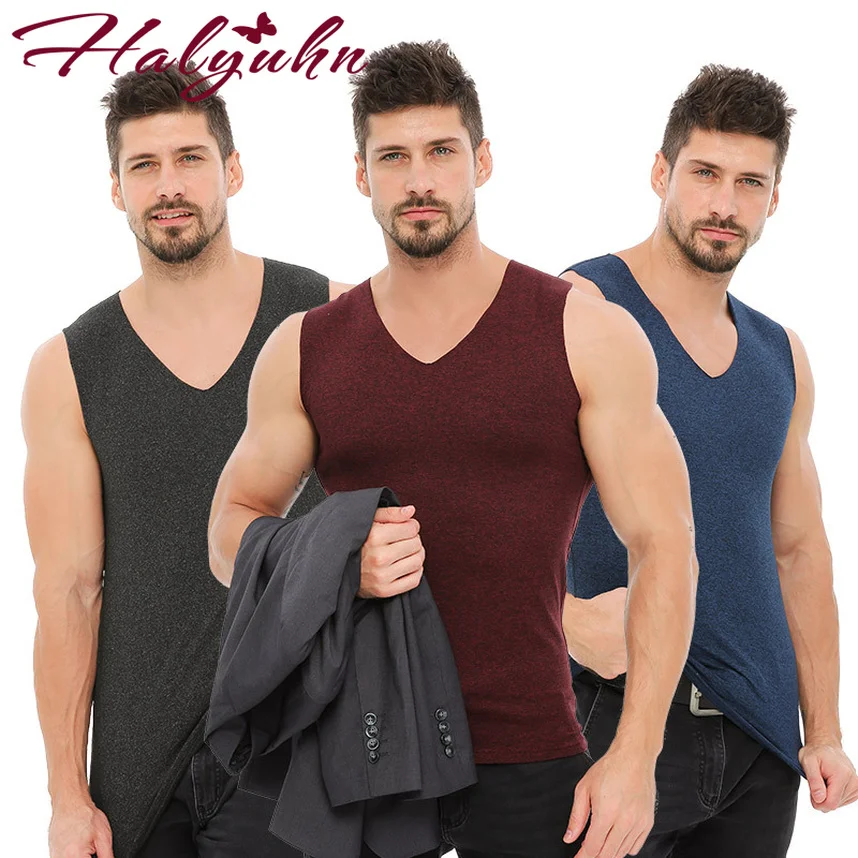 Мужское термобелье Halyuhn теплый жилет плотный зимний с V образным вырезом| |